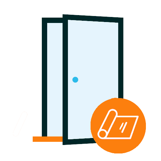 icones porte entree aluminium